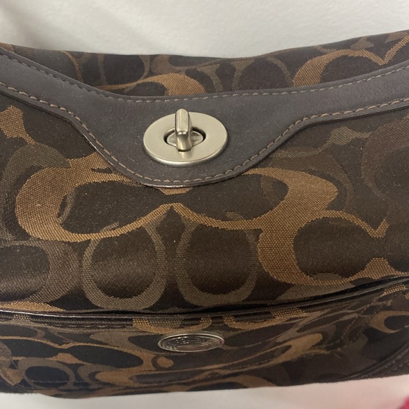 Coach suede and fabric bag - Picture 3 of 8